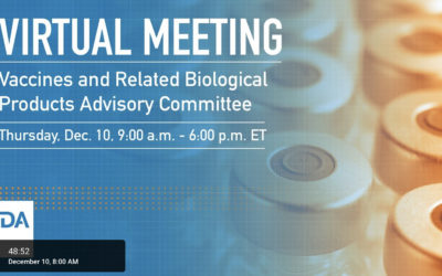 LIVE STREAM: FDA VACCINES AND RELATED BIOLOGICAL PRODUCTS ADVISORY COMMITTEE MEETING
